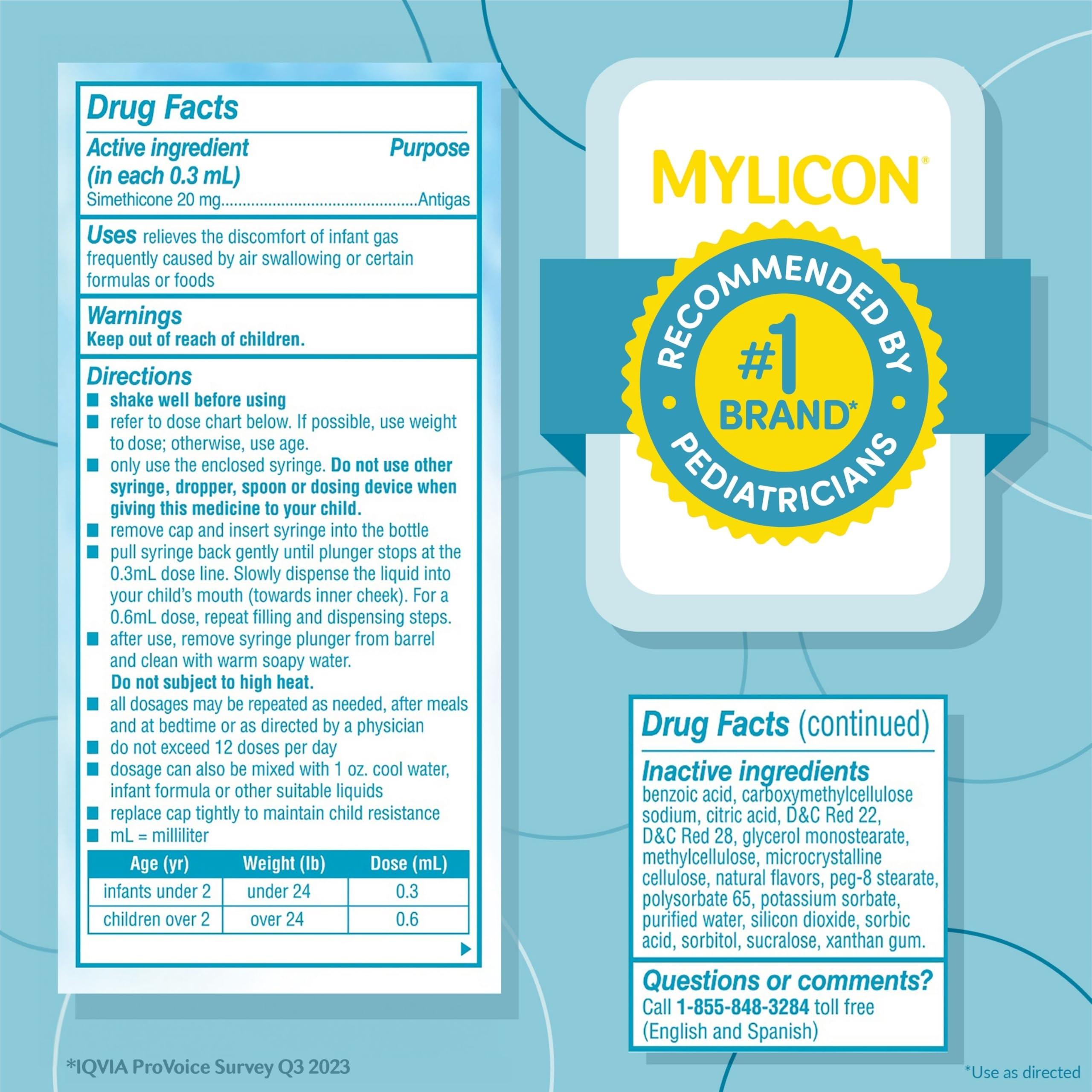 Mylicon Mylicon Infant Drops Anti-Gas Relief Original Formula, 1.0 Fluid Ounce