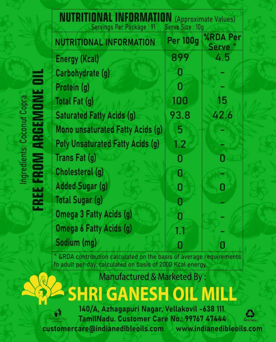 KG Gold KG Gold Cold Pressed Chekku Coconut Oil - 1L