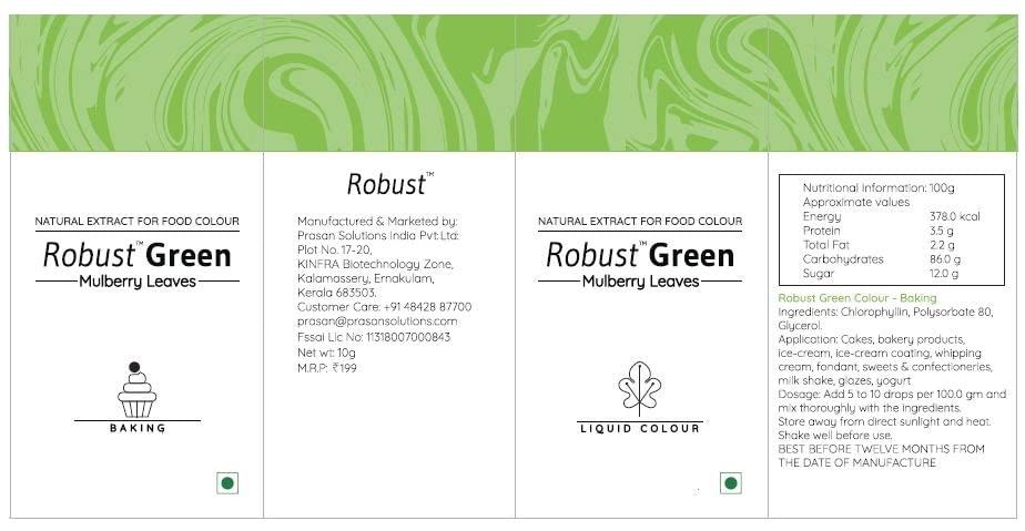 ROBUST ROBUST GREEN COLOUR | PLANT BASED FOOD COLOURING | 10g | BAKING