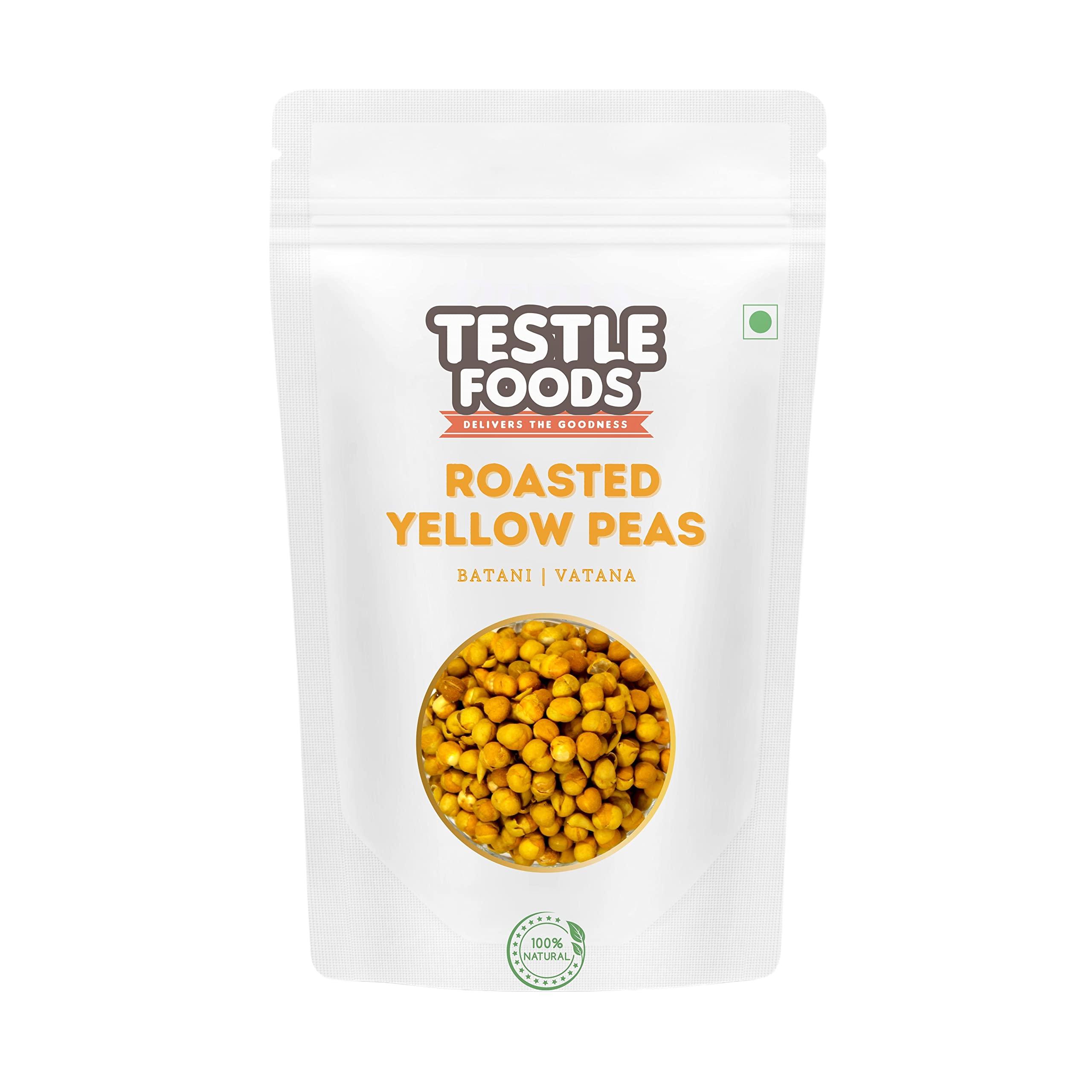 Testle foods Testle Foods - Roasted Yellow Peas(Matar) | Pattani | Batani | soft | Roasted Salted vatana | With skin - 250g