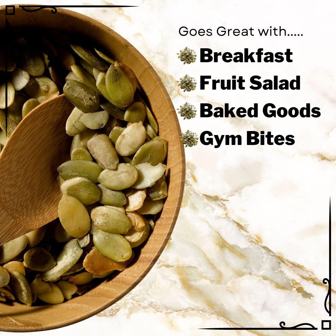 NAVKAAR Navkaar Organic Pumpkin Seeds 1kg - Raw & Unroasted Pumpkin Seeds for Eating | Kaddu Magaj | Kaddu Ke Beej | Healthy Diet, Immunity Booster and Fiber Rich | Pack of 5 (5x200g)