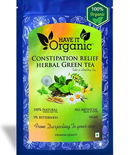 Have It Organic Have IT Organic- Constipation Relief Herbal Tea (50+ Cups) | 100 gm Premium Long Leaf Loose Green Tea