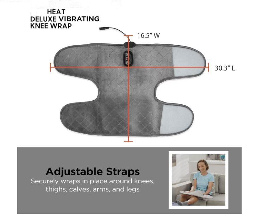 Lucario Lucario Knee Heating Pad, USB Heating Knee Brace Support for Arthritis, Heated Knee Wrap Thermal Therapy to Warm Joint Relief Pain of Knee Stiff, Arthritis, Strains
