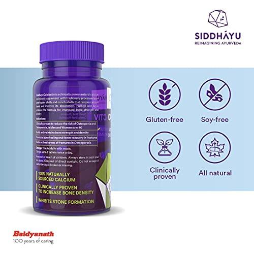 SIDDHAYU Siddhayu Calciactiv | Natural Calcium Supplement For Women | Ayurvedic Calcium Tablets For Men | For Bone Health | Joint Health I 30 Tablets X 1