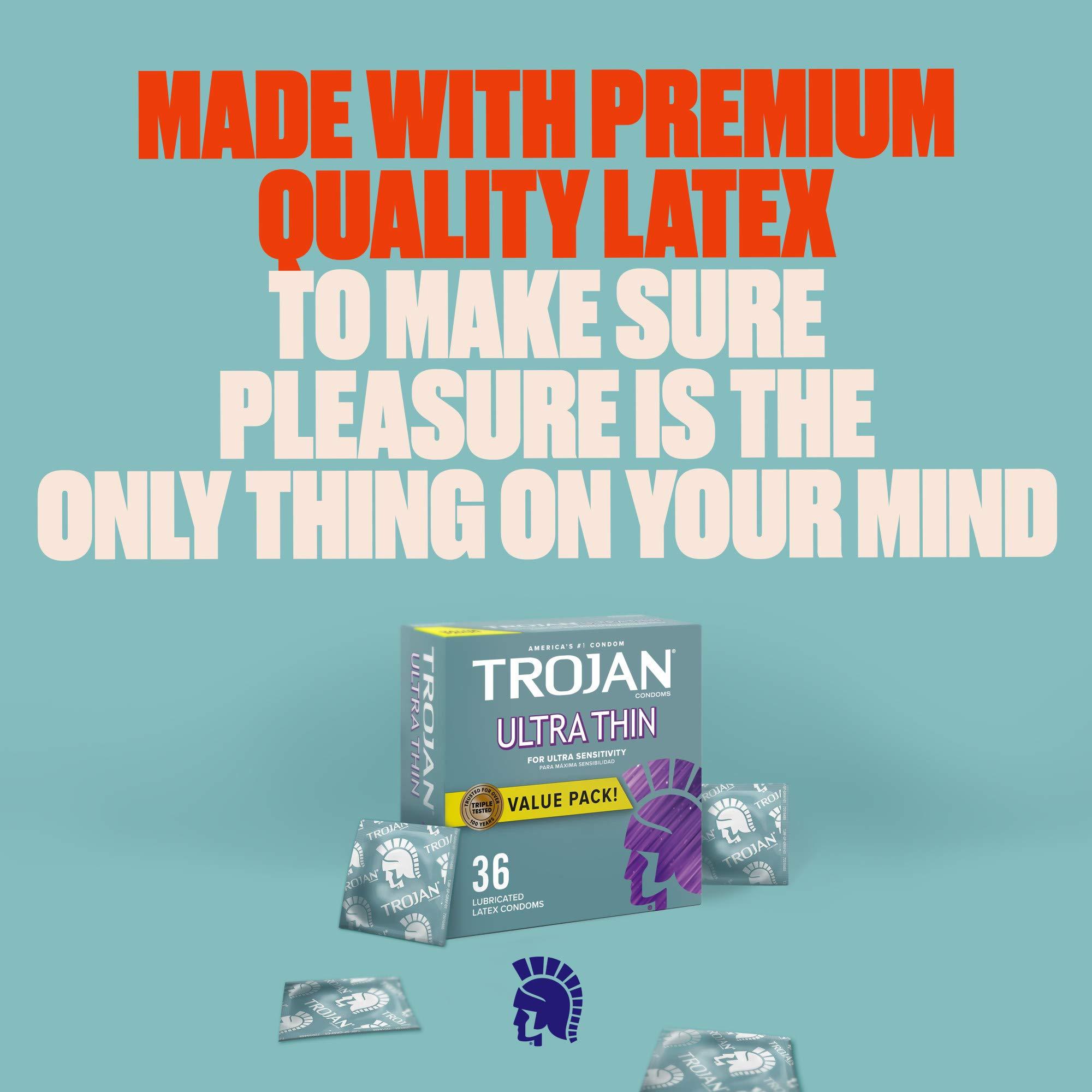 Trojan Trojan Ultra Thin Latex Condoms, 36 count