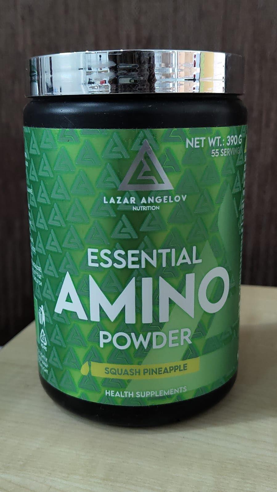 Lazar Angelov Nutrition LAZAR ANGELOV NUTRITION Essential Amino Powder EAA 55 Serv new- Intra Workout/Post Workout,9 Essential Amino acids for Muscle Recovery & Growth Free T SHIRT (PINEAPPLE)