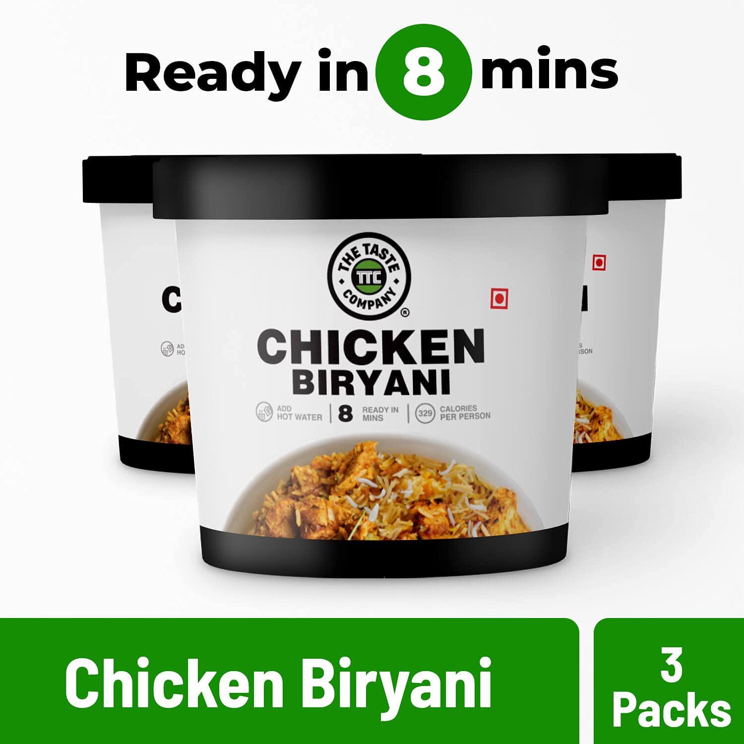 TheTasteCompany TheTasteCompany Chicken Biryani - Ready to Eat | Instant Food | Taste Company (Pack of 3)