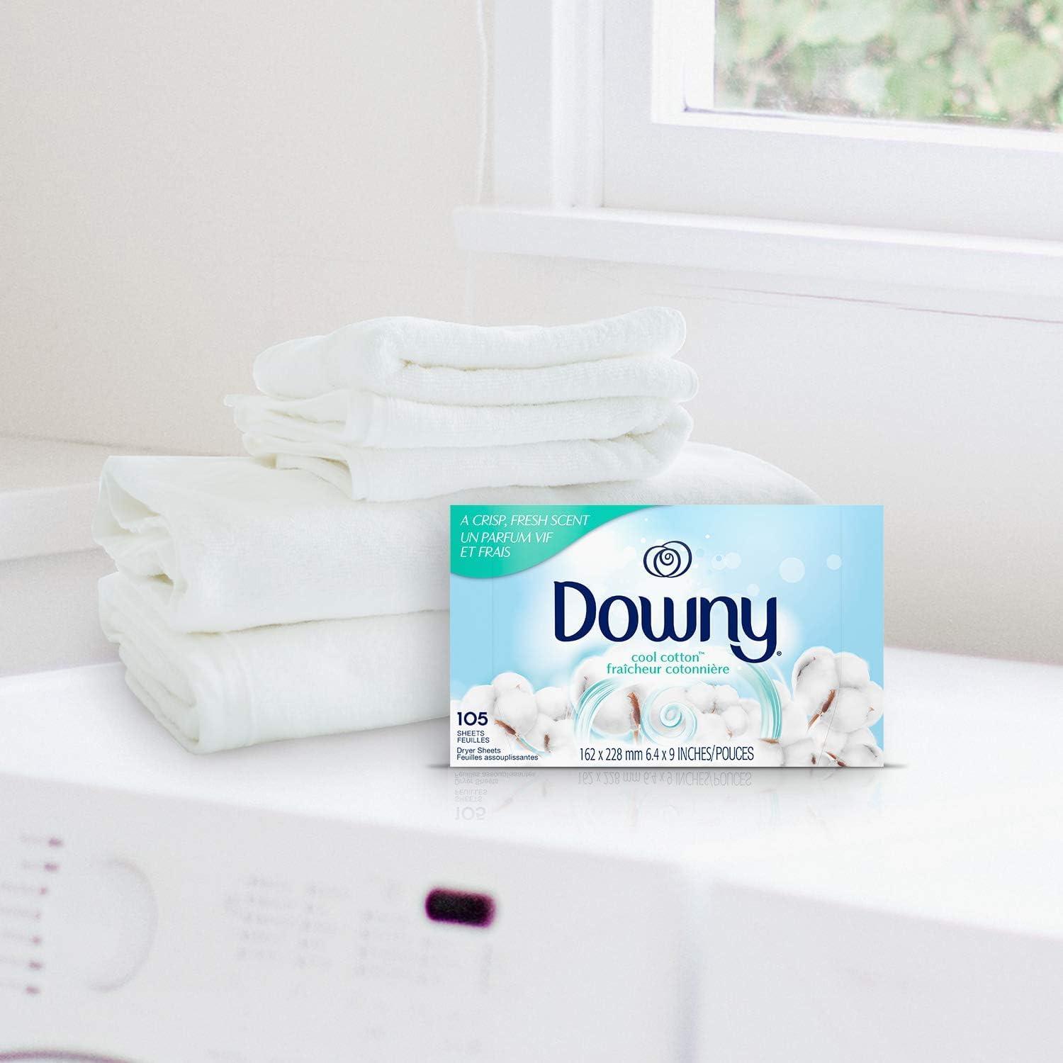 Downy Downy Fabric Softener Dryer Sheets, Cool Cotton, 240 Count