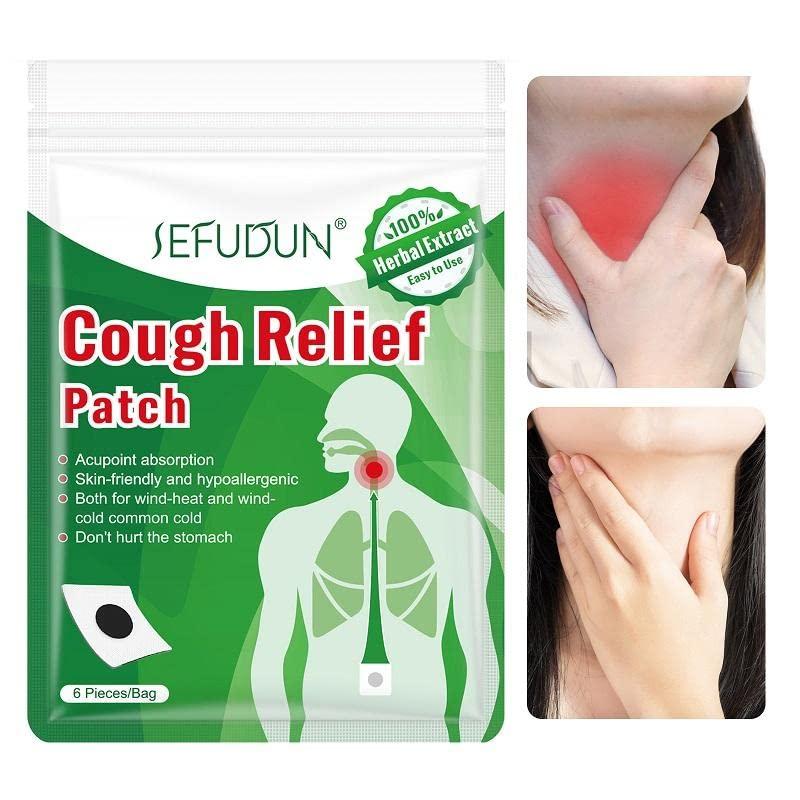 Clean Living Patcheal™ 6 pcs Cough Relief Patches for Adults 100% Herbal Natural relieve Asthma Cold