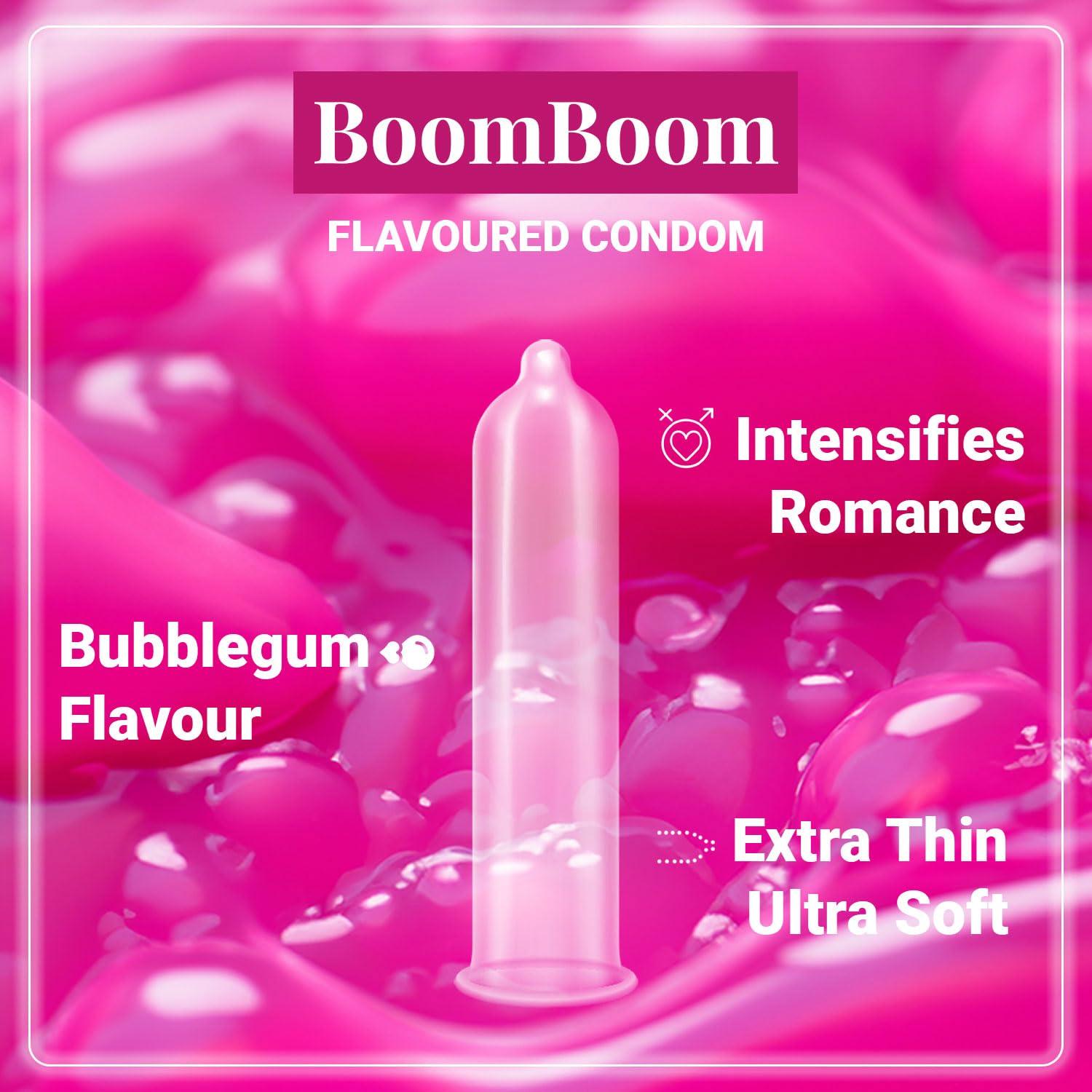 NOTTY BOY NOTTY BOY Ultra Thin Bubblegum Condom For Men | Flavoured For Oral Joy, Smells Good, Natural, Lubricated - 18 Units (Pack of 6)