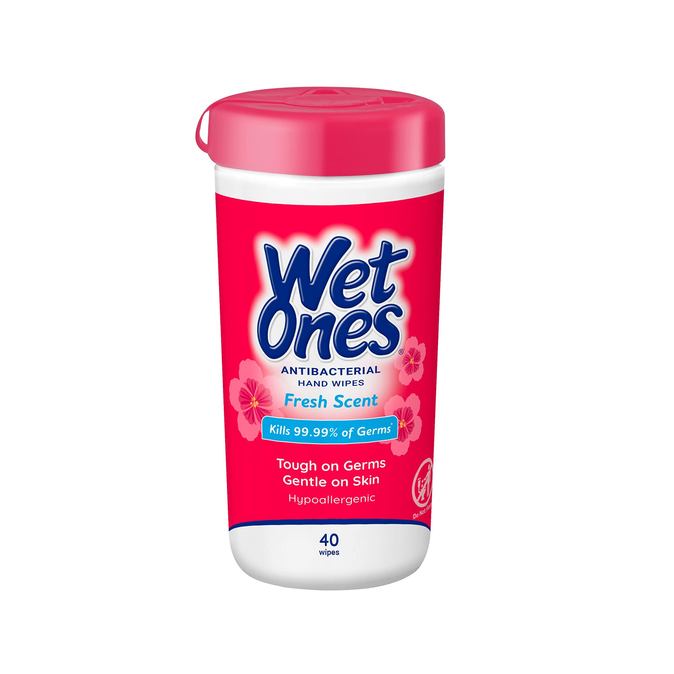 Wet Ones Wet Ones Antibacterial Hand Wipes, Fresh Scent (40 Sheets per Canister)