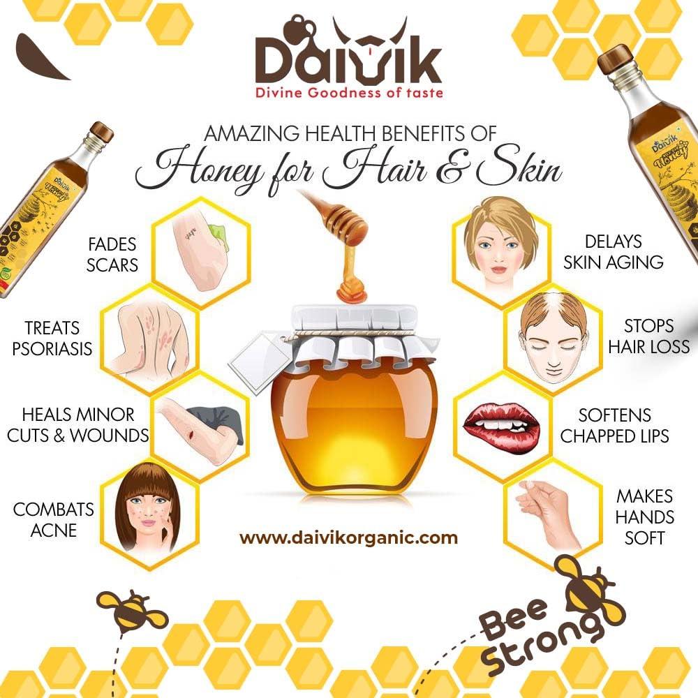 DAIVIK DAIVIK ORGANIC 100% PURE NATURAL WILD ROCK HONEY/SHAHAD/MALAI THEAN - 750G