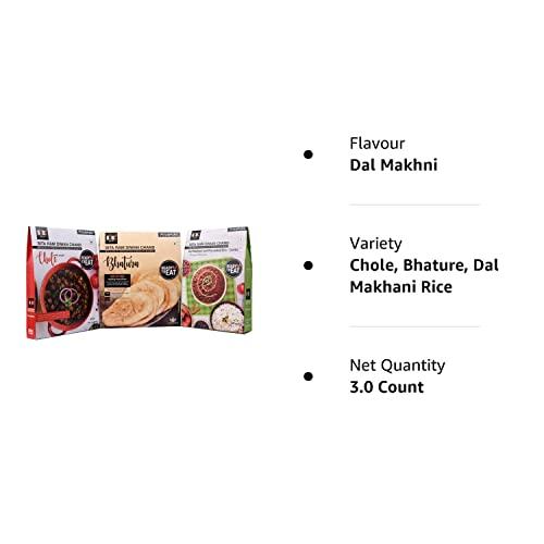 Sita Ram Diwan Chand Sita Ram Diwan Chand Ready To Eat Chhole + Bhature + Dal Makhani & Rice Combo|100% Natural Ingredients & Vegetarian, Tasty Snacks (Chole 300Gm), (Bhature 4 Pcs), (Dal Makhani Rice 380Gm) (Pack Of 3)