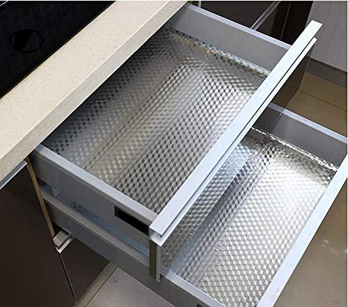 VAIDIKA VAIDIKA Aluminium Foil Stickers, Waterproof Sticker Heat Resistant Washable Peel and Stick Aluminum Foil Self-Adhesive Oil Proof Waterproof Kitchen Backsplash Wallpaper Stickers (NORMAL)