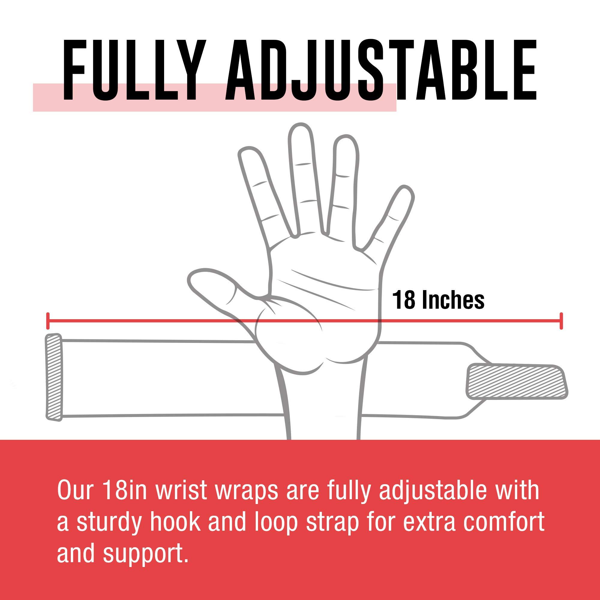 OHMY FIT STRONG Wrist Wraps - Weightlifting Wrist Protection, Ideal for Gym Training, CrossFit - Enhanced Grip, Weight Gloves for Men\'s Workout & Women\'s Fitness, Strong Wrist Compression for Rep Max - Black