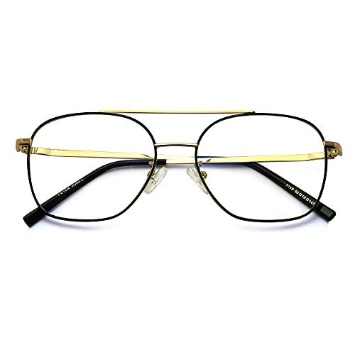 Peter Jones Peter Jones Square Medium Computer Glasses for Men Women with Zero Power Blue Light Blocking Lenses (SIZE MEDIUM) AG236