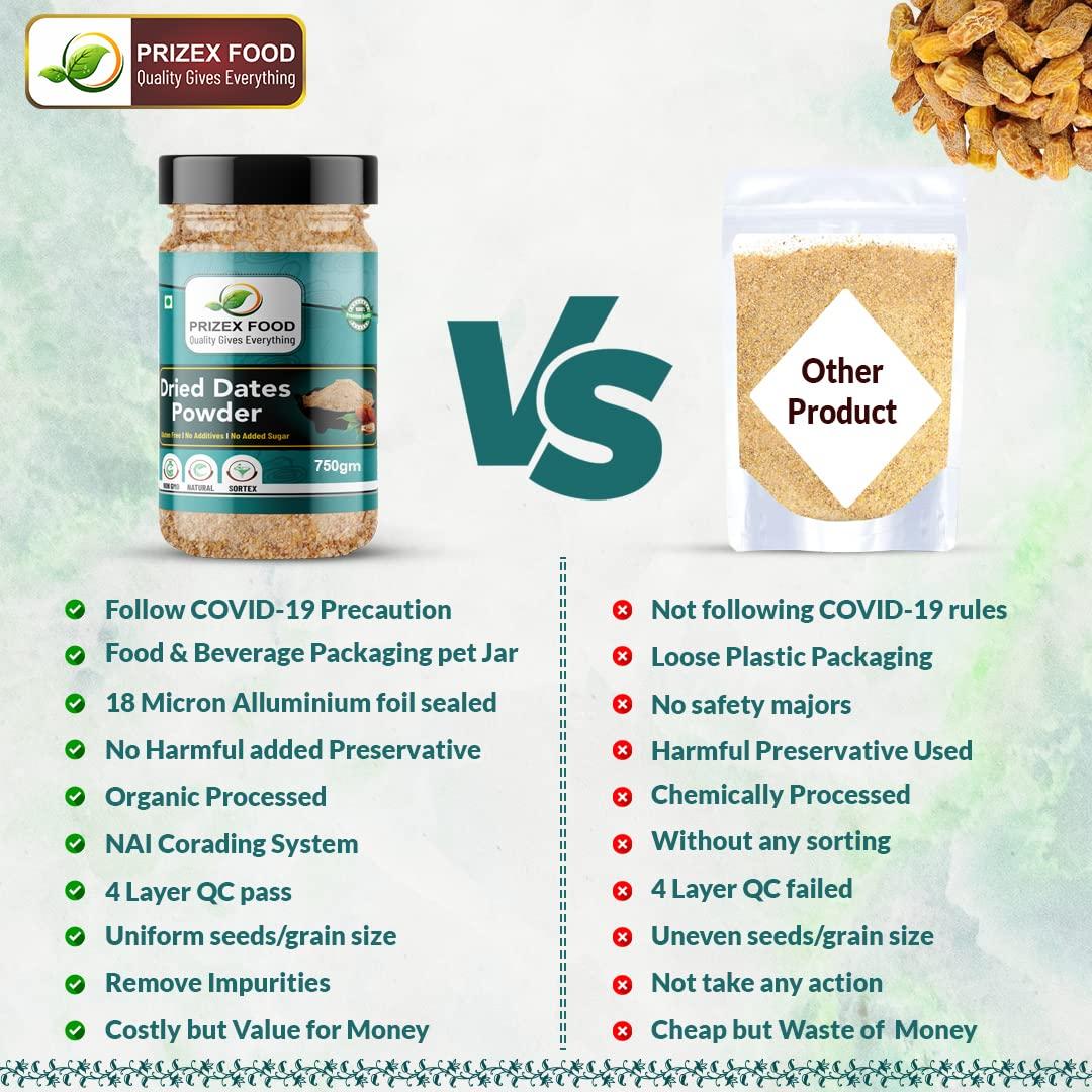 Prizex Prizex Naturals Dried Dates Powder | Kharik Powder 750gm