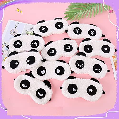 Geekmonkey Geekmonkey Panda Sleeping Plush Eye Mask And Blind Fold Nap Eye Shade Cartoon Blindfold Sleep Eyes Cover Sleeping Travel Rest Eye Patch Sleep Mask (eyemask-Single Dot eyes)