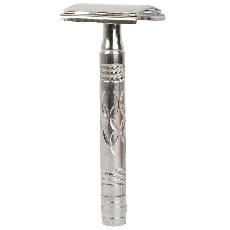 Ashoka Ashoka Men Double Edge Brass Safety Razor (Silver) - A558