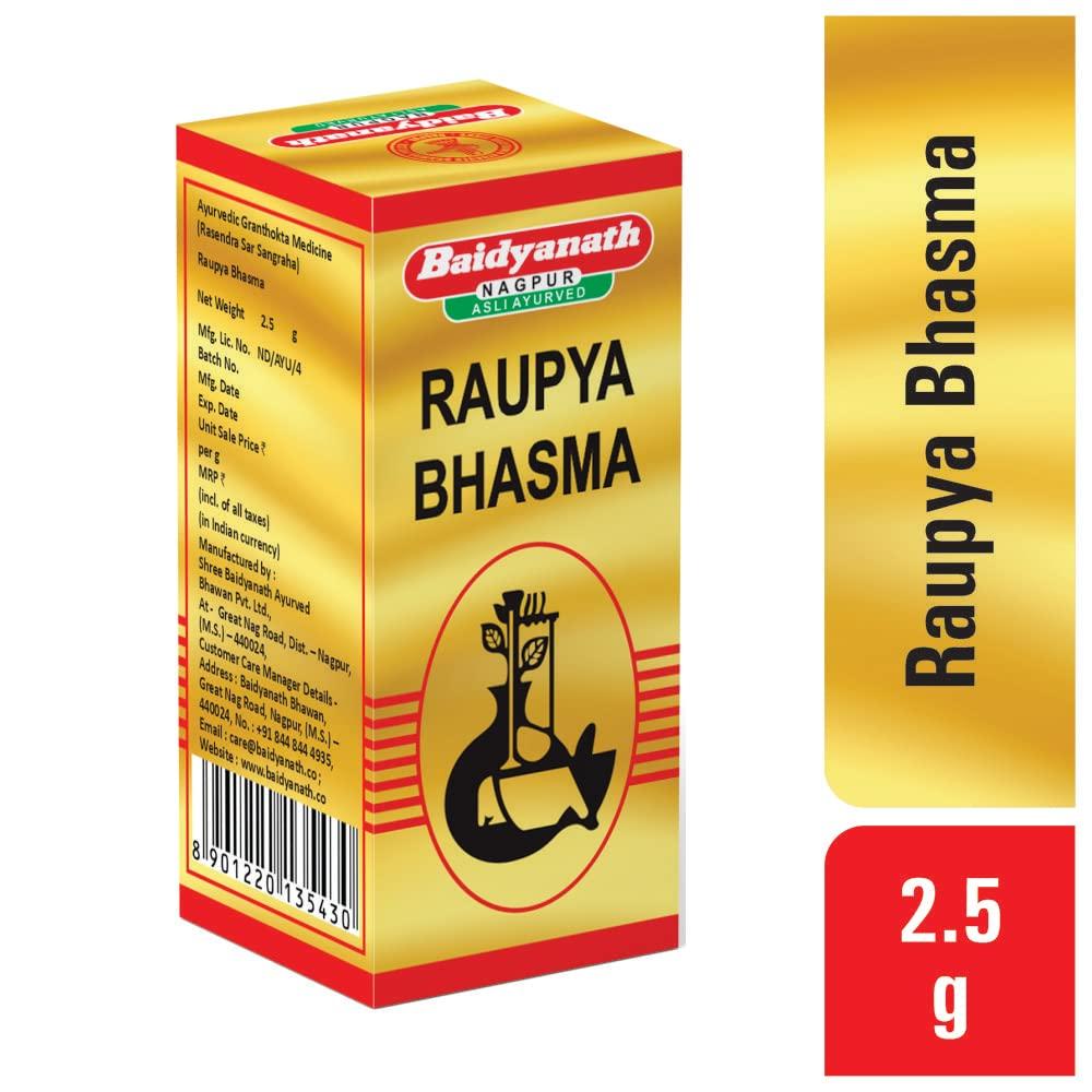 Baidyanath Baidyanath Roupya Bhasma - 2.5 gm | Ayurvedic Supplements for Vat-Pitta Dosha| Eye Health Support