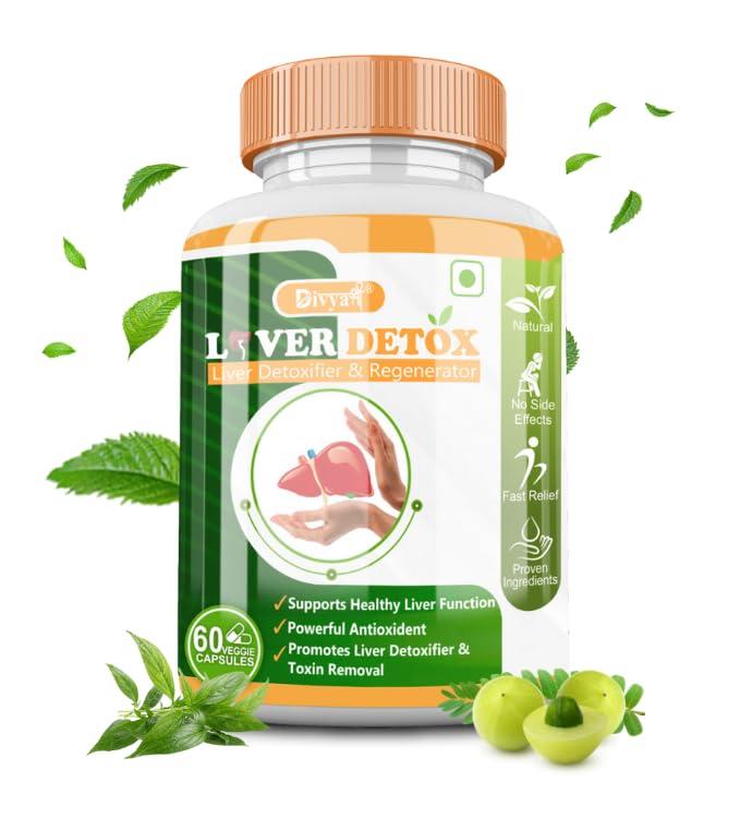 Divya Shree Divya Shree Liver Detox Capsule Helps In Fatty Liver | Helps in Better Liver Health | Promote Natural Liver Detoxification (60 Capsule)