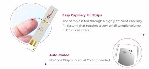 G1 Advance G1 Advance Blood Glucose 100 Test Strips, (compatible with Alere G1)