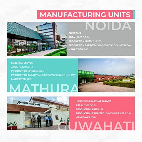 COBRA premium Cobra Premium Extra Dotted Condoms for Men Flavoured| Thinnest Ribbed and Dotted for Extra Stimulation | Suitable for use with lubes & toys (Litchi, 10x4)