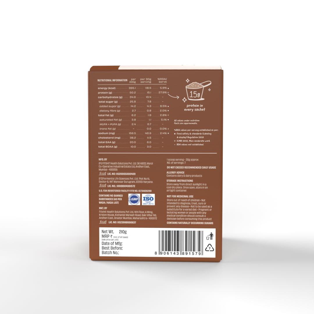 The Whole Truth The Whole Truth 15g Protein/Sachet | Pack of 7 Sachets | Cold Coffee | Protein For Everyone | Beginners Protein Powder | Clean, Light & Easy to Digest | No Artifical Flavours (210g)