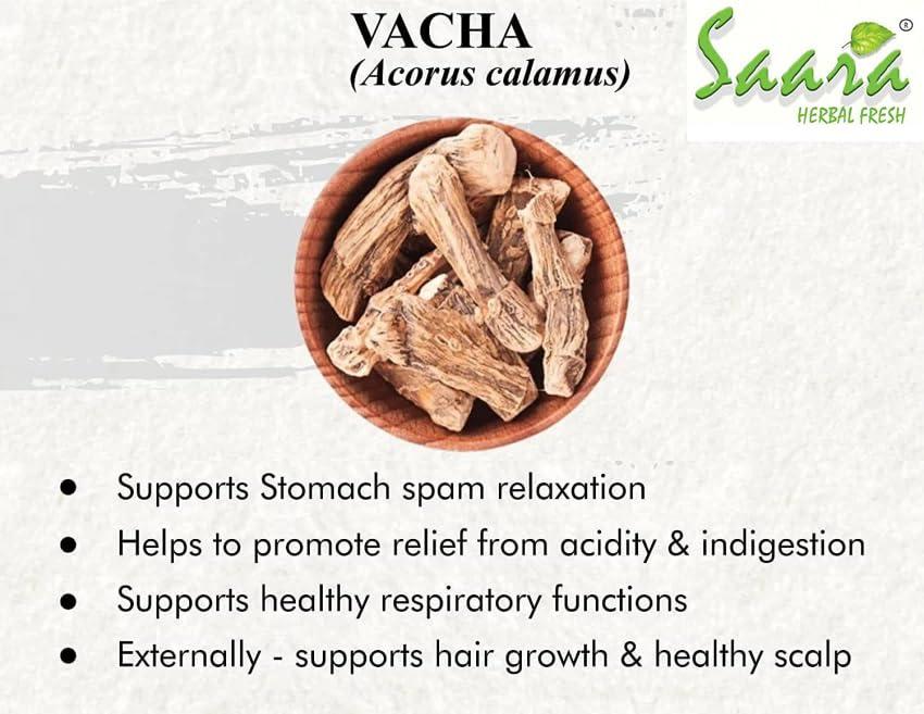 SAARA SAARA HERBAL FRESH Vasambu Powder,200g,Vacha Powder, Acorus Calamus, Sweet Flag powder,Vayambu powder,(Pack of 2 X 100g)