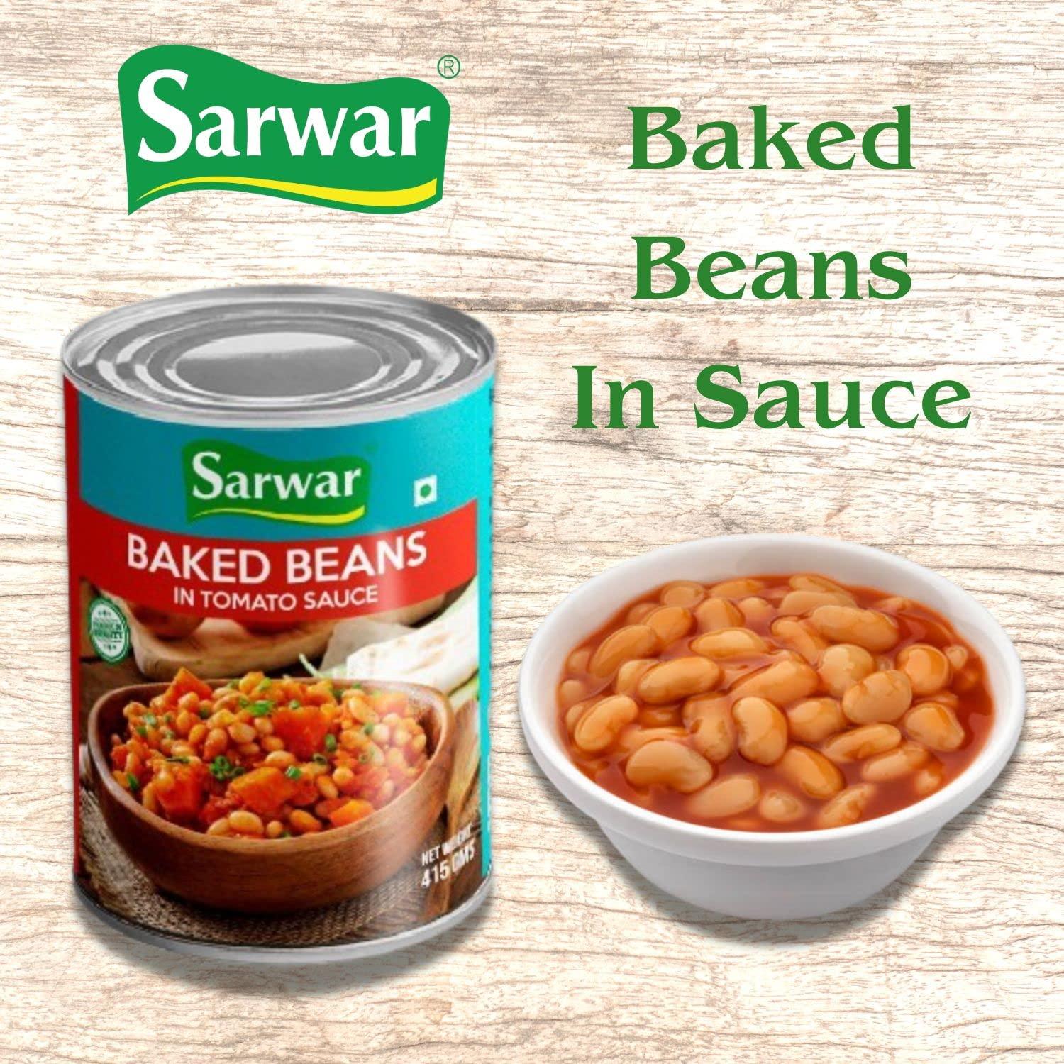 "SARWAR" Sarwar Baked Beans in Tomato Sauce, 415gm ( Pack of 3 )