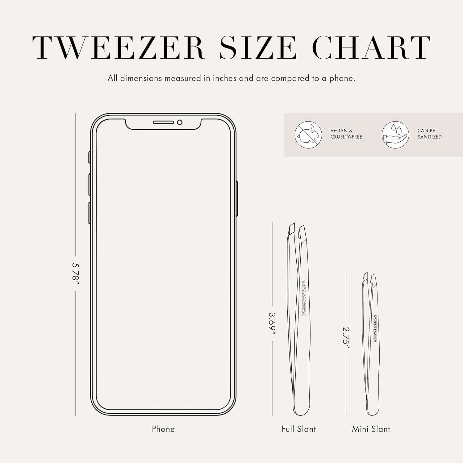 Tweezerman Tweezerman Mini Slant Tweezer, Classic Stainless