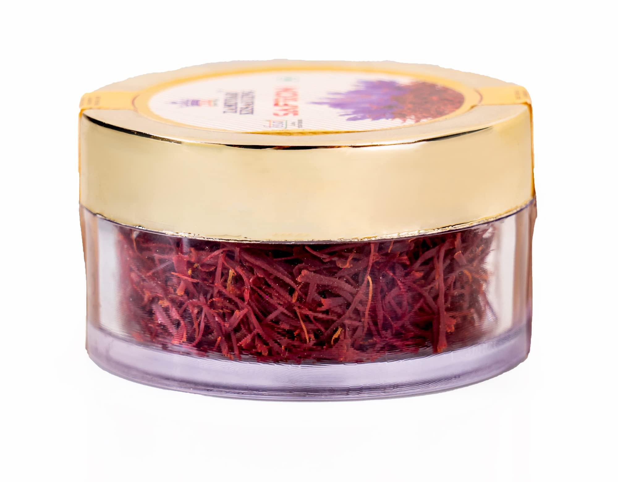 ZAMINDAR KESAR KING ZAMINDAR KESAR KING Saffron Pure Kashmiri Mongra Kesar Value Pack Grade A+ for Pregnant Women | Pooja | Biryani | Tilak | Milk and Skin Pack of 5 GM
