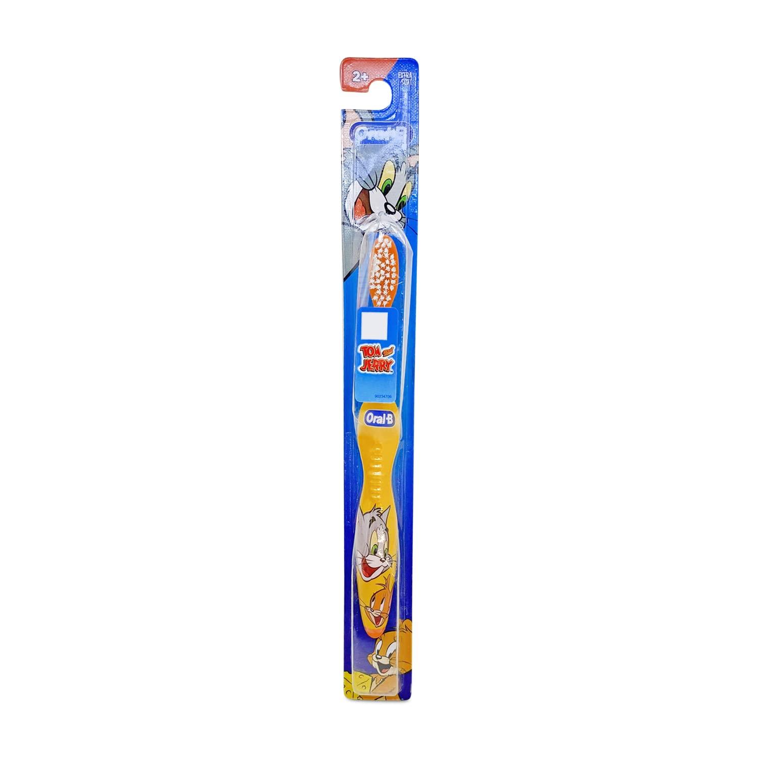 Oral B Oral-B Tom & Jerry Extra Soft Bristles Kids Manual, Yellow Toothbrush, 1 Piece