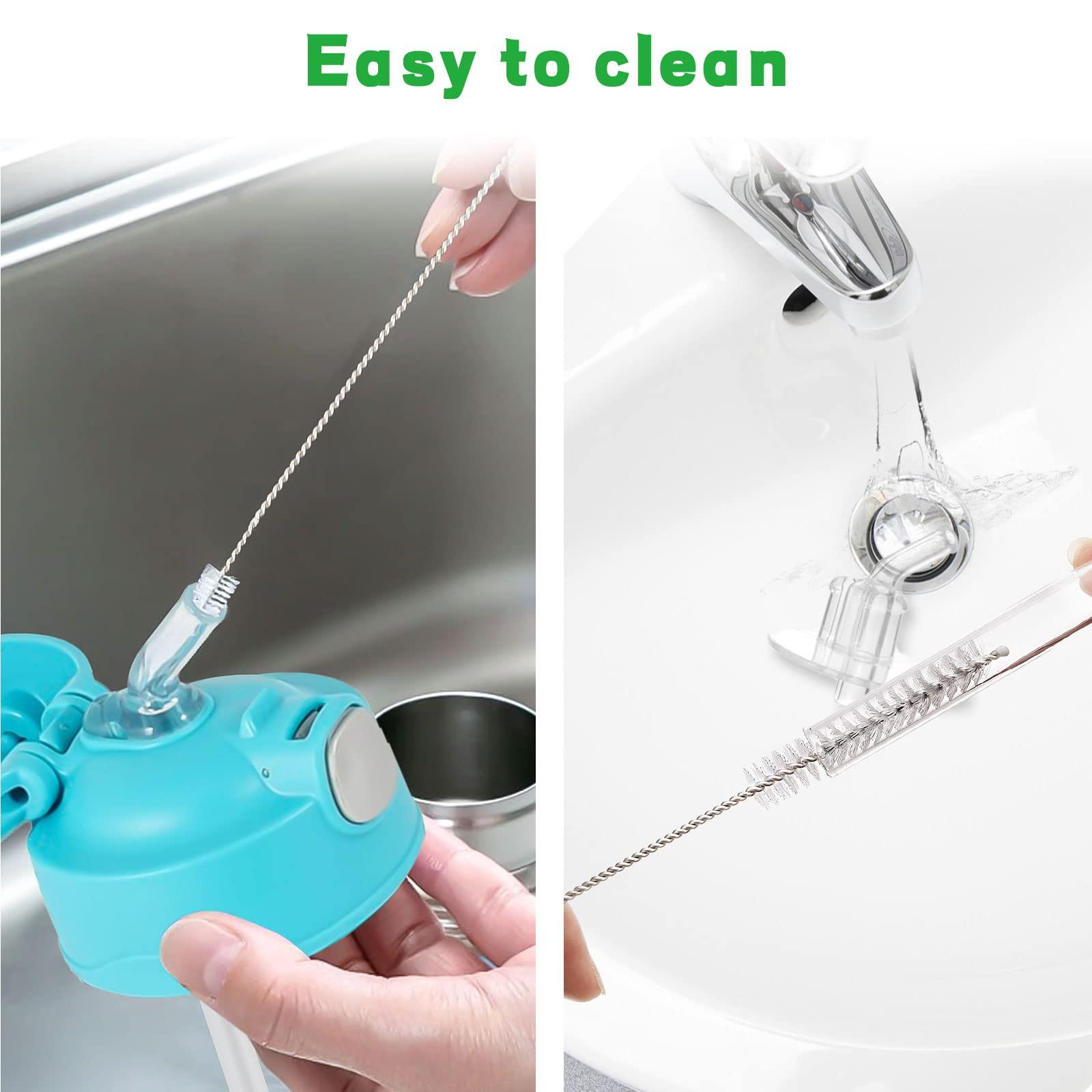 Marbe 6pack Replacement Straws for Thermos Funtainer Bottle, Straws Stem Set with Cleaning Brushesï¼Å’Safe to use for Adult/Children (6 Straws+3 Cleaning Brushes)