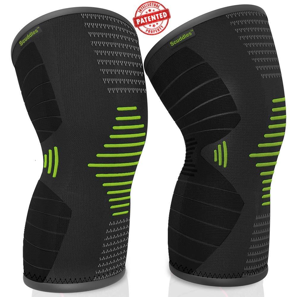 Scuddles Scuddles Green Knee Sleeve - Best Knee Brace for Meniscus Tear, Arthritis, Quick Recovery etc.  Knee Support for Running, Crossfit, Basketball and Other Sports
