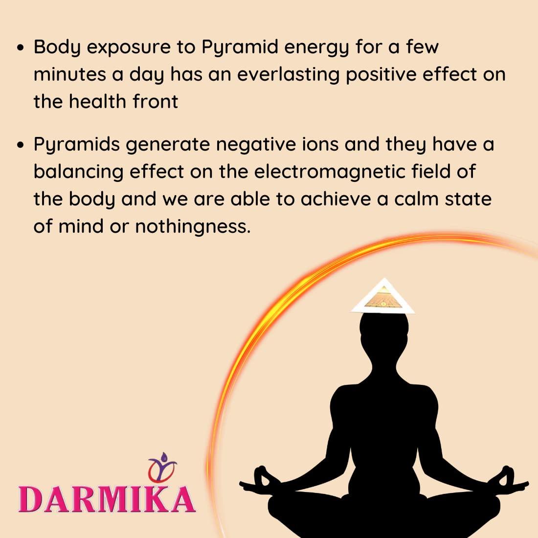 DARMIKA DARMIKA Pyramid Head Cap for Daily Meditation for Students | Car | Vastu | Receive Energy White