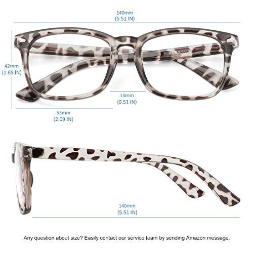 MEETSUN MEETSUN Blue Light Blocking Glasses Nerd Eyeglasses Frame,Anti Blue Lights Computer Reading Gaming Glasses For Women Men 2 Pack Black Leopard Tortoise HEV Clear Lens