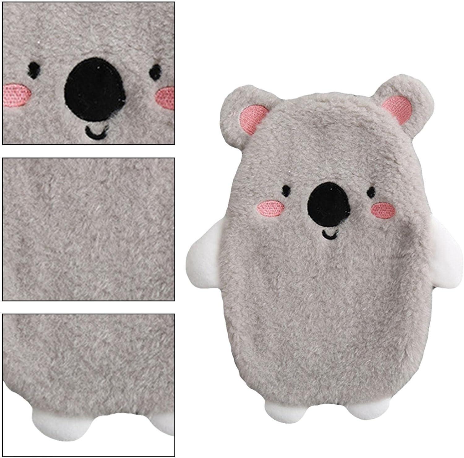 Onprix Onprix 500ml Cute Cartoon Plush Hot Water Bottle Hand Warmers Water Bag with Soft Fur Cover Hand Warmer Filled Explosion-proof Portable Hot Water Bags for Neck, Shoulder Pain and Hand Feet