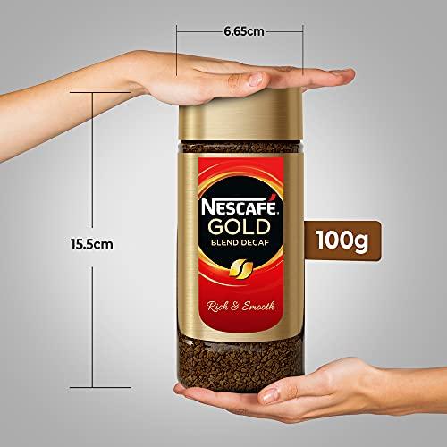 Nescafé Gold Nescafe Gold Blend Imported Decaf Coffee Powder, Glass Jar, Arabica and Robusta beans,100 g
