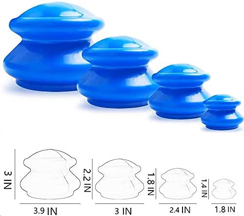 CFHBF CFHBF 4 Size Cupping Therapy Sets Silicone - Cupping Therapy Professional Studio And Home Use Cupping Set,Stronger Suction Best For Myofascial Massage,Anti Cellulite,Muscle,Nerve,Joint Pain Relief