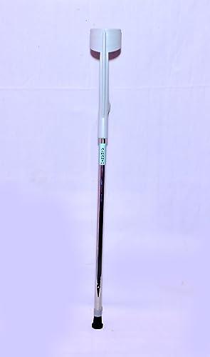 ALBANIO ALBANIO Single Leg Chrome Plated Walking Stick for Old Age, Orthopedic Patient's Walk Support, Ideal for Old, Fractured, Injured and Handicapped People, Stick for Senior