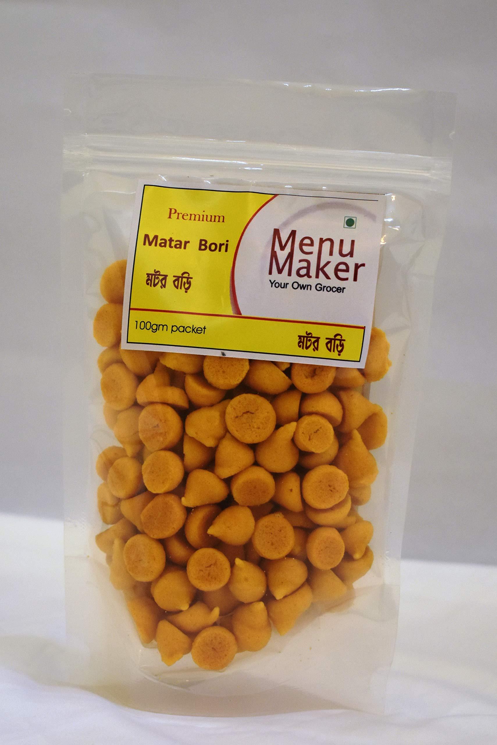 Menu Maker Menu Maker Select Premium Kalai/Biuli/Urad Dal Bori Matar Dal Bori and Posto Bori Combo Pack 300g, Pack of 3,100g Each