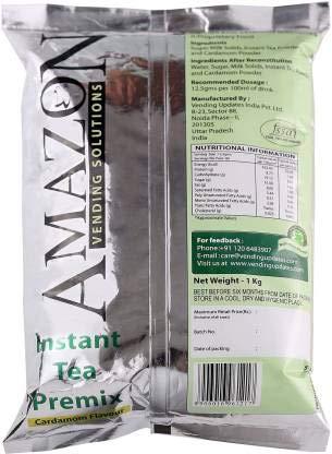 AMAZON AMAZON 3 in 1 Instant Regular Cardamom Tea (1 kg) and Premium Coffee Premix (1 kg) Combo (Premix Contains Tea, Milk and Sugar) for Vending Machines