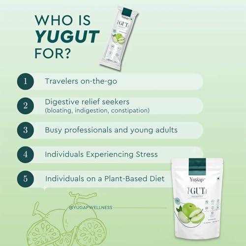 YUGAP WELLNESS Yugap Yugut Health Sachets | Bael Extract, Prebiotic Dietary Fiber | Supports Digestive Health, Regular Bowel Movements, Gut Integrity, and Immune Function (Pack of 1)