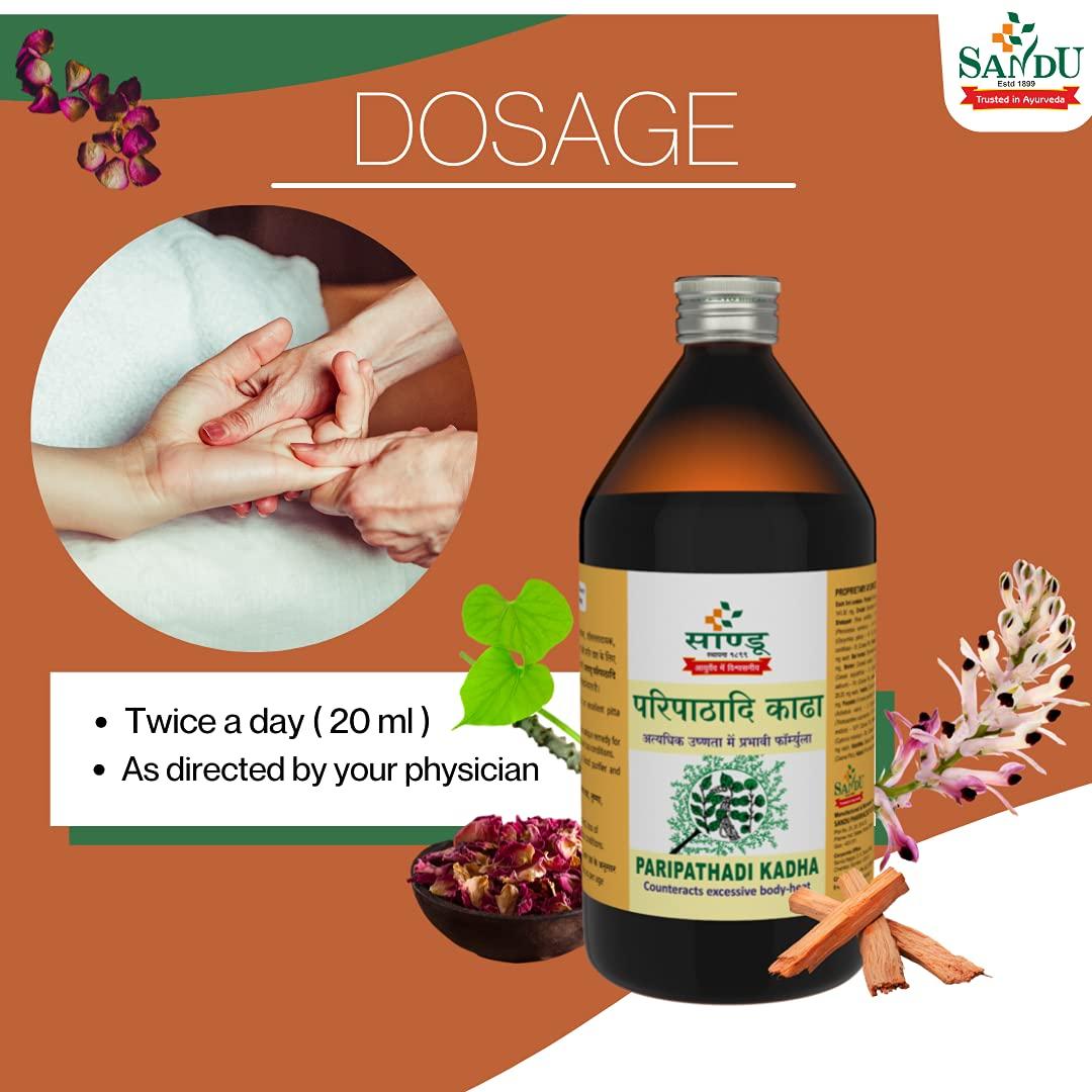 SANDU Sandu Paripathadi Kadha | Best Tonic for Reducing Heat in the Body | (200 millilitre)