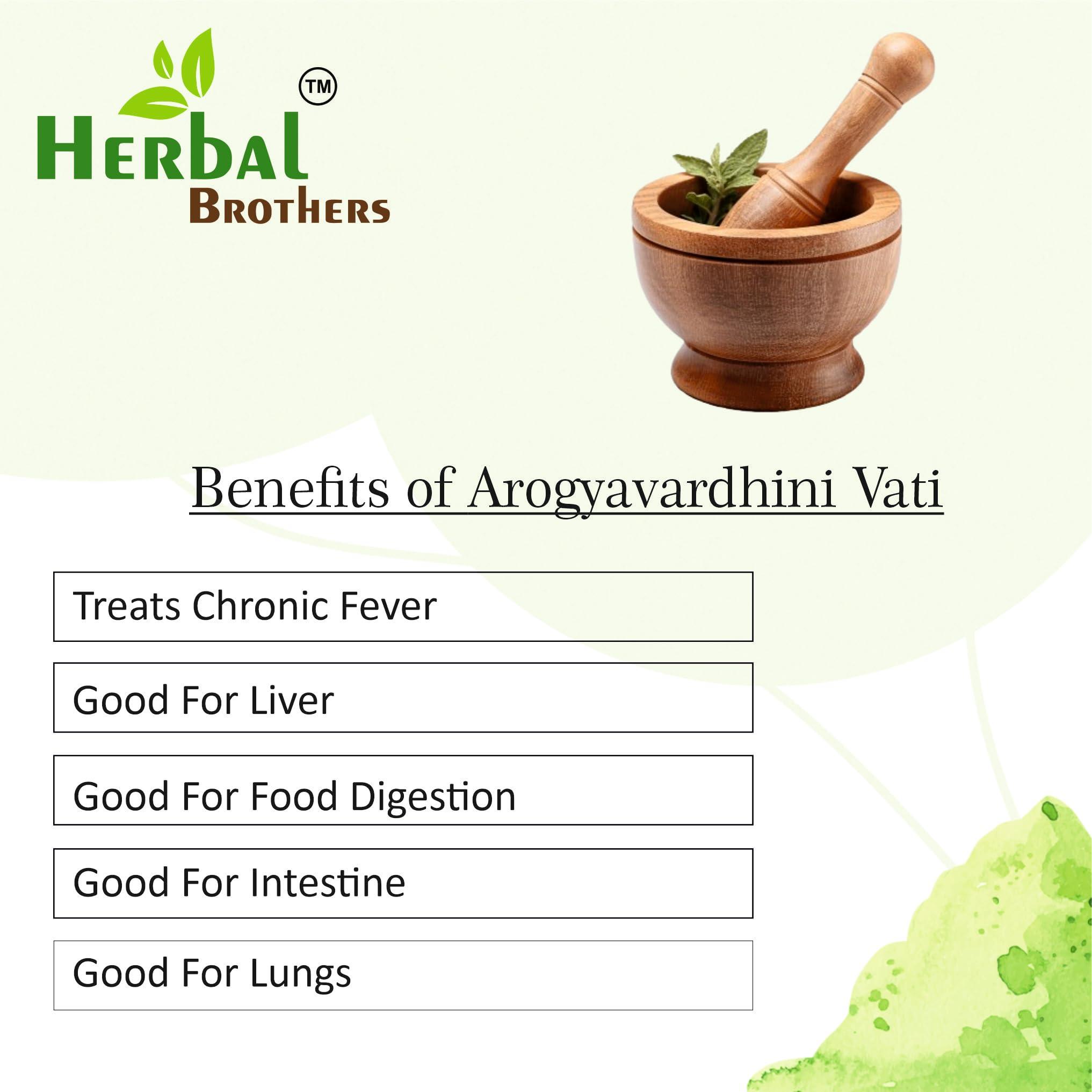 HERBAL BROTHERS HERBAL BROTHERS Arogyavardhini Vati Tablets - Ayurvedic Medicine with No Side Effects| 300 Mg | 120 Tablets,Pack of 1
