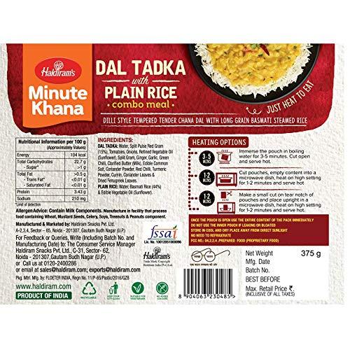 Haldiram's Haldiram's Ready to Eat Yellow al Tadka with Plain Rice (375 g) X 3 Pcs