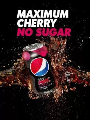 Generic Pepsi Max Cherry Flavor Maximum Taste No Sugar Added 330ml (Pack Of 3) USA