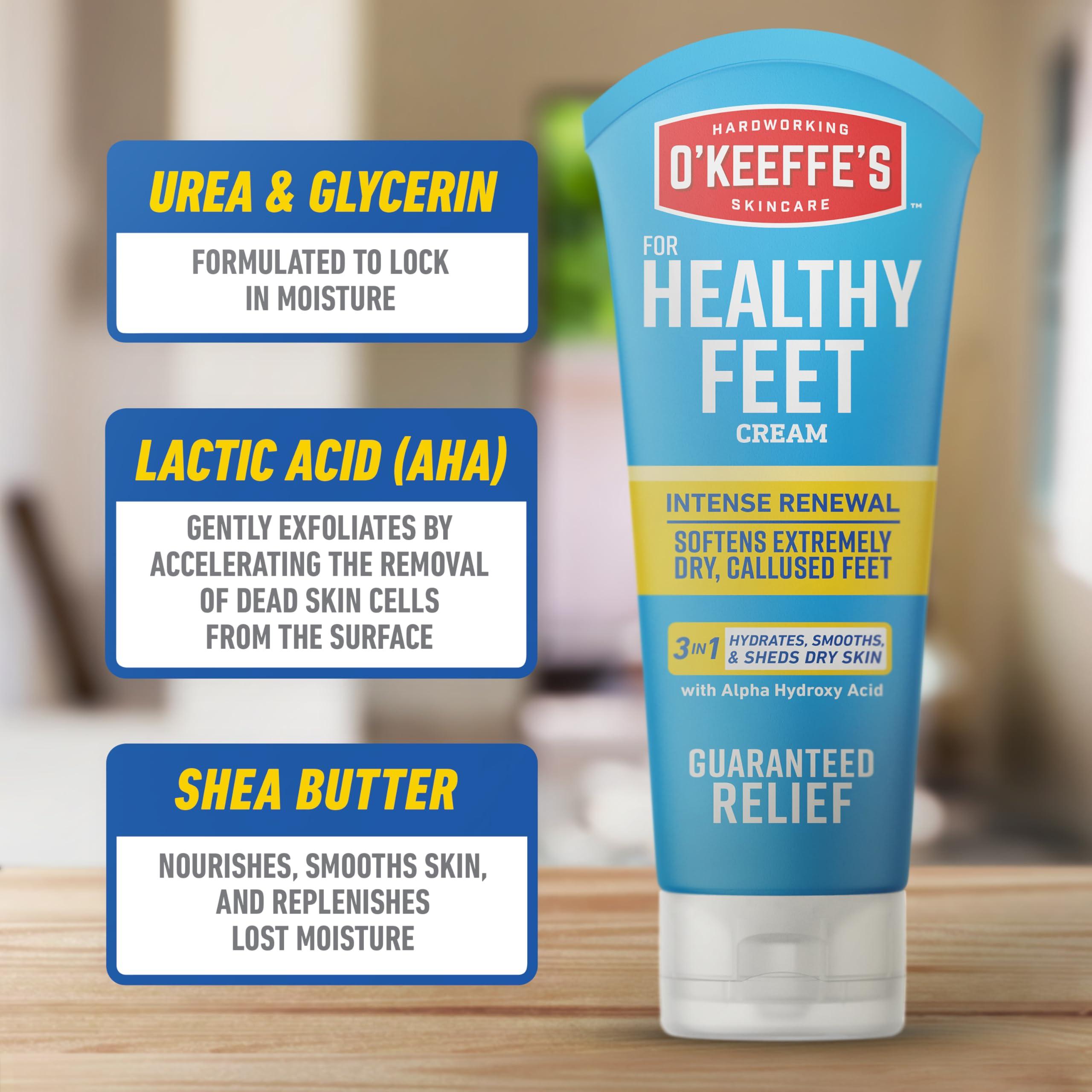 O'Keeffe's O\'Keeffe\'s K0400008 Healthy Feet Exfoliating Foot Cream, 3 ounce Tube