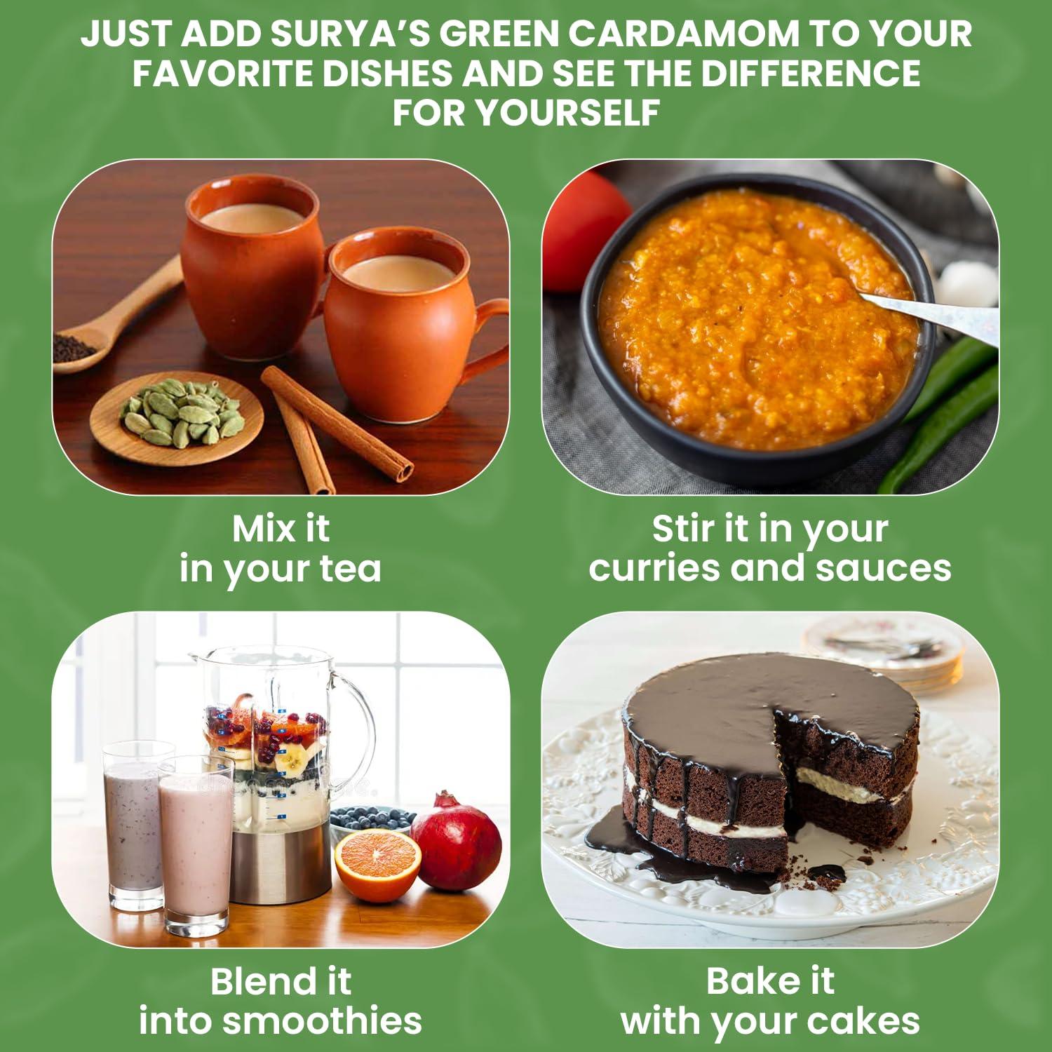 surya SURYA 500gm GREEN CARDAMOM |ELAICHI WHOLE |HARI ELAICHI |Elakki